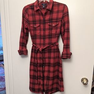 Red Flannel dress